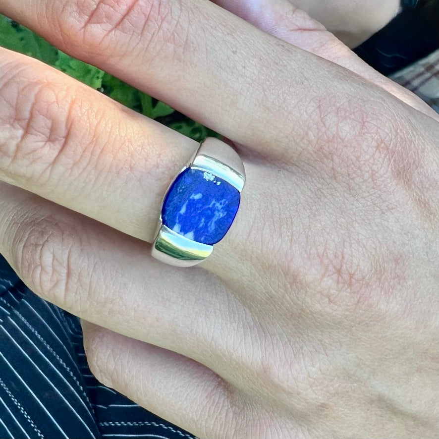 Wearing Lapis Milan Piccolo Ring by Hannah Daye