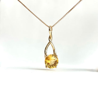 Citrine 14k gold pendant - Brillante Collection - Hannah Daye & Company