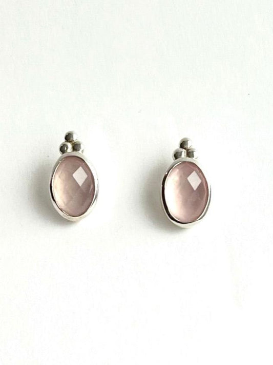 Rose Quartz Windsor Earrings by Hannah Daye & Co