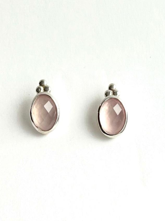 Rose Quartz Windsor Earrings by Hannah Daye & Co