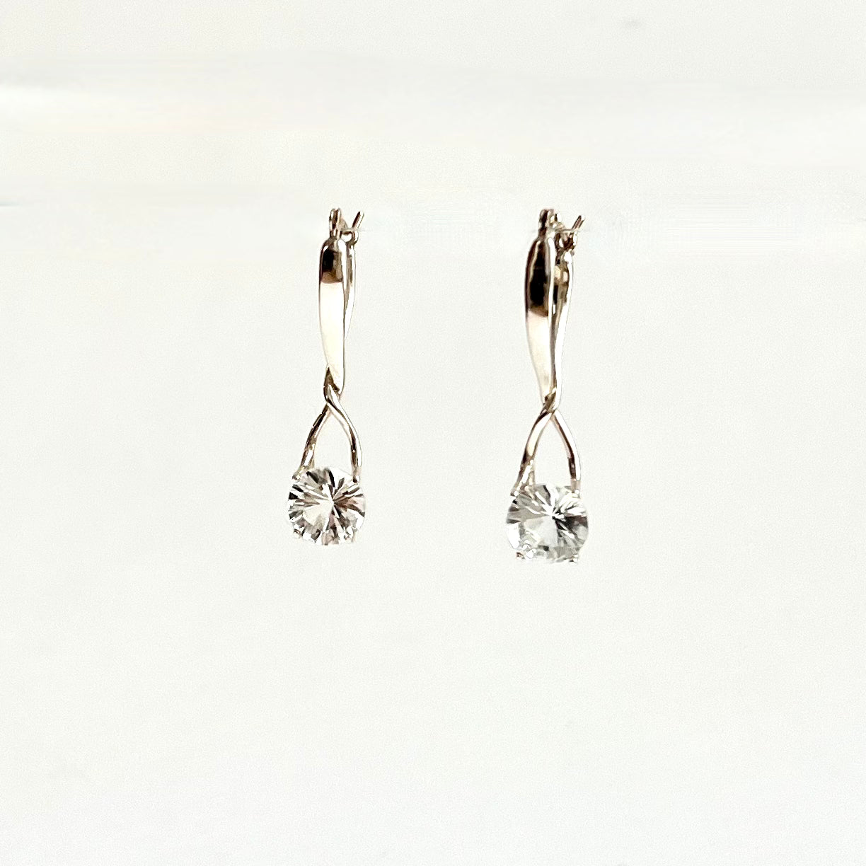 Brillante Earrings White Topaz by Hannah Daye jewels