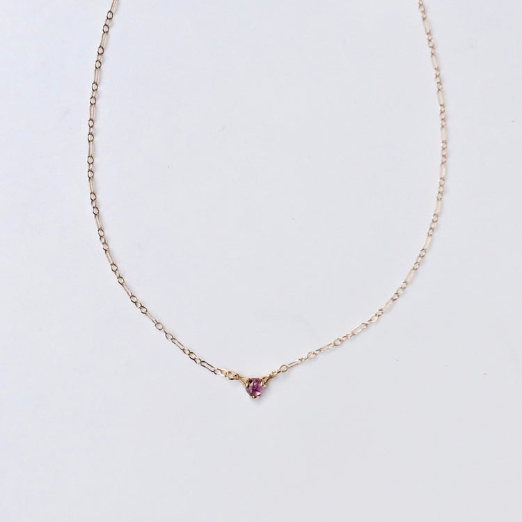 Fiore 14k gold necklace Amethyst by Hannah Daye jewels