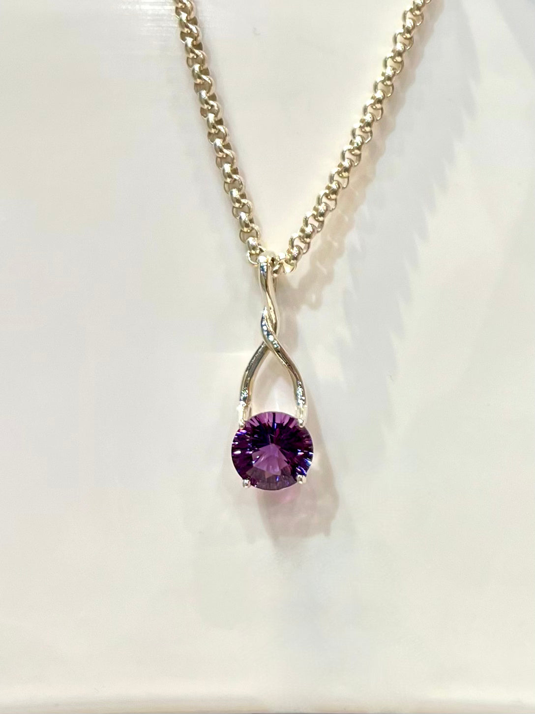 Amethyst Brillante Pendant by Hannah Daye designer fine jewelry 