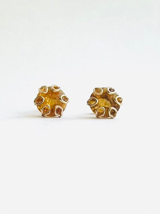 Citrine Poppy Posts Sterling Silver by Hannah Daye fine jewelry