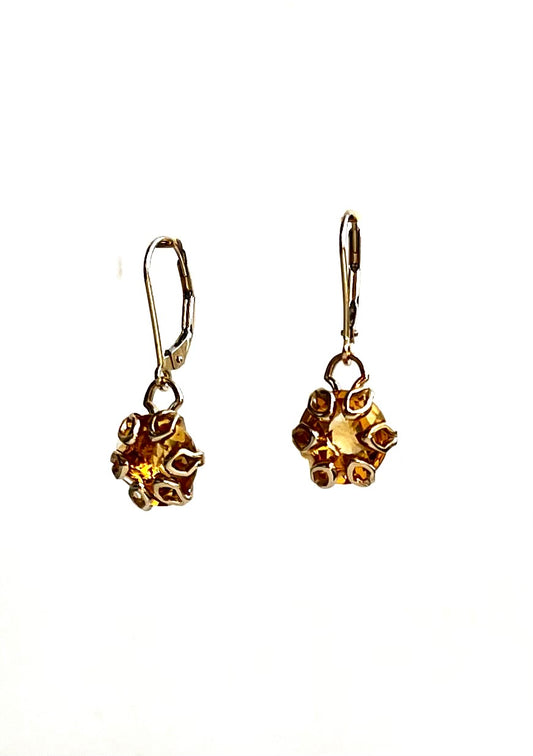 Poppy Drop Earrings 14k Gold - various gemstones