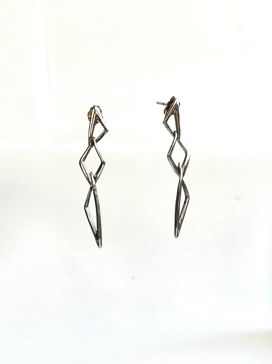 Sterling Silver Ecken Earrings by Hannah Daye & Co original design