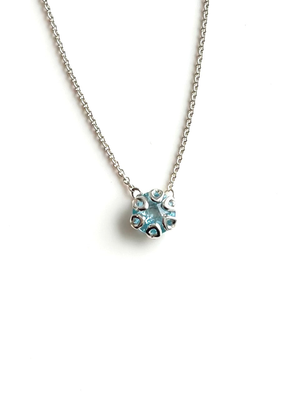 Poppy Necklace - Sky Blue Topaz