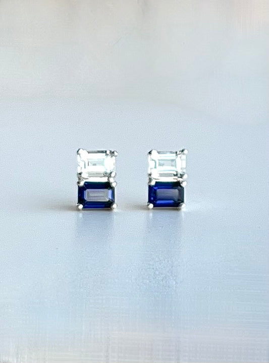 Lexington Earrings gemstone sterling silver handcrafted Hannah Daye & Co