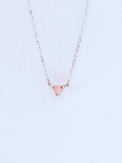 Fiore Necklace Pink Opal Sterling Silver by Hannah Daye jewelry original design