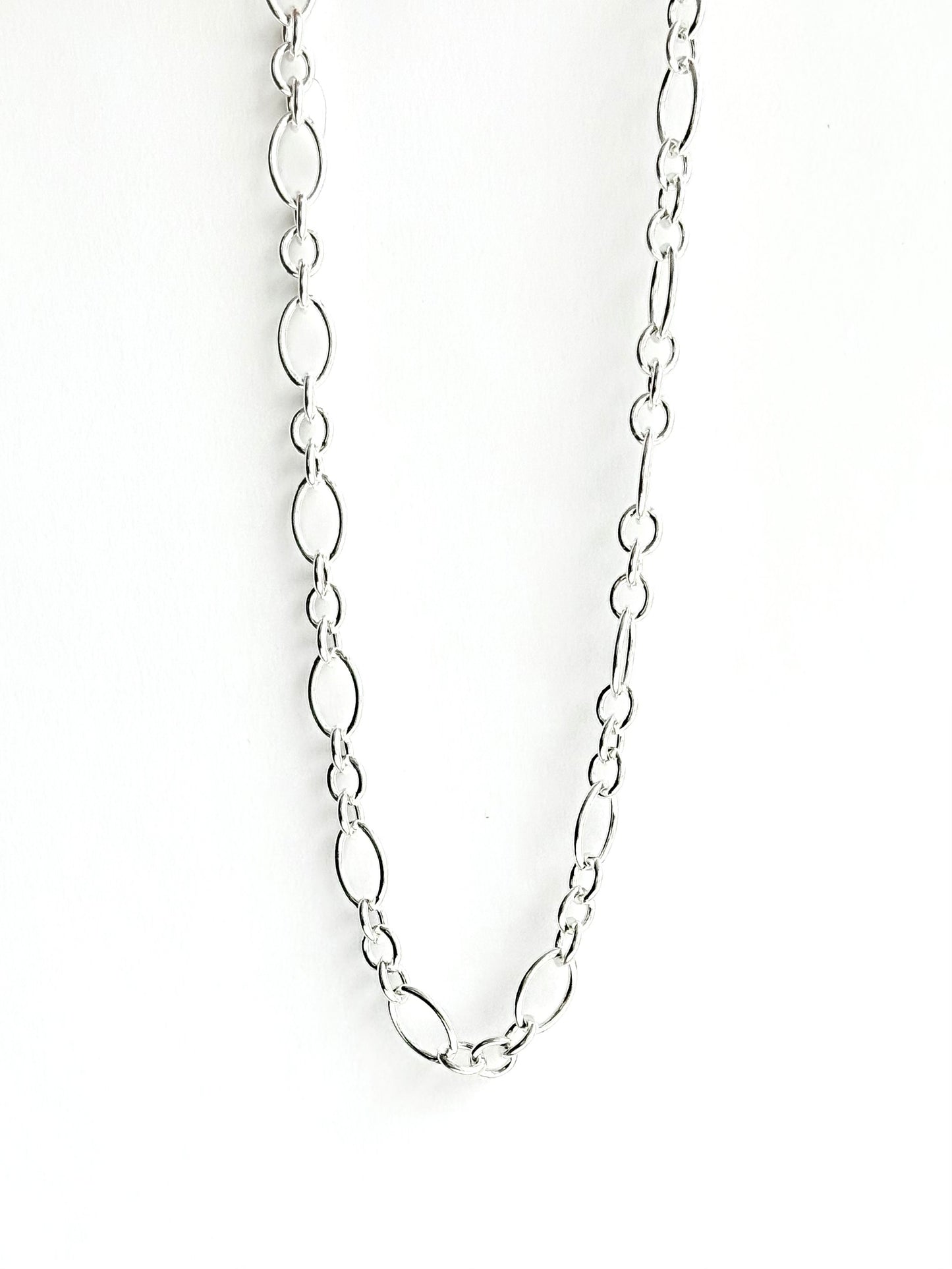 sterling silver necklace by Hannah Daye jewelry oval links