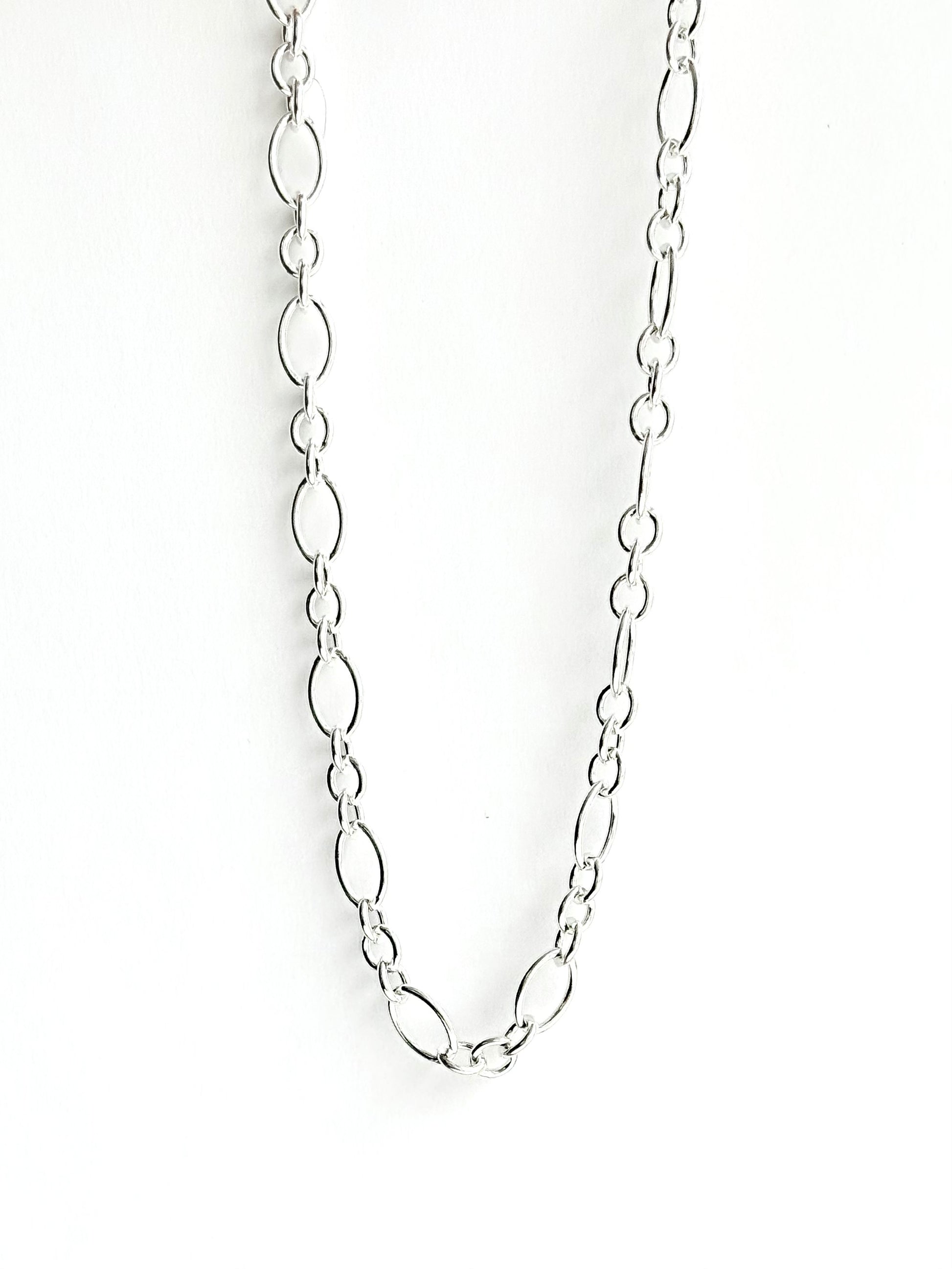 sterling silver necklace by Hannah Daye jewelry oval links