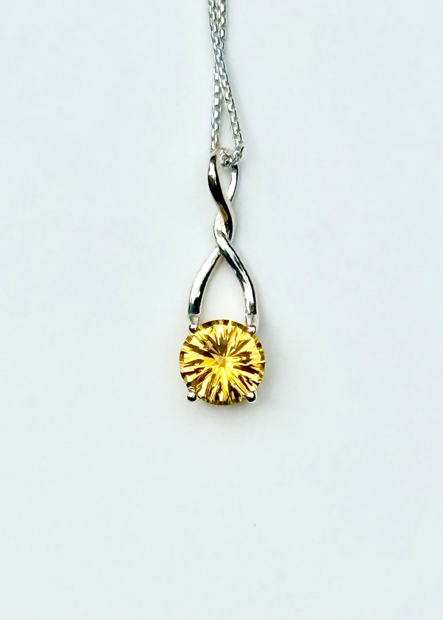 Brillante Pendant Citrine Sterling Silver by Hannah Daye fine jewelry original design