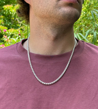 venetian sterling silver chain men's jewelry Hannah Daye 22"