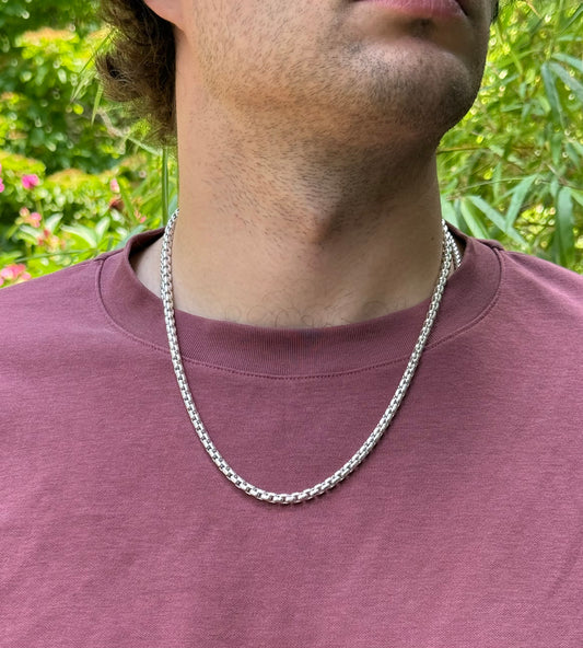 venetian sterling silver chain men's jewelry Hannah Daye 22"