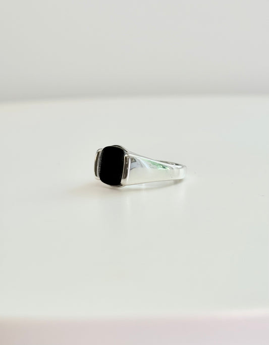 MIlan Piccolo Ring Black Onyx by Hannah Daye signet style