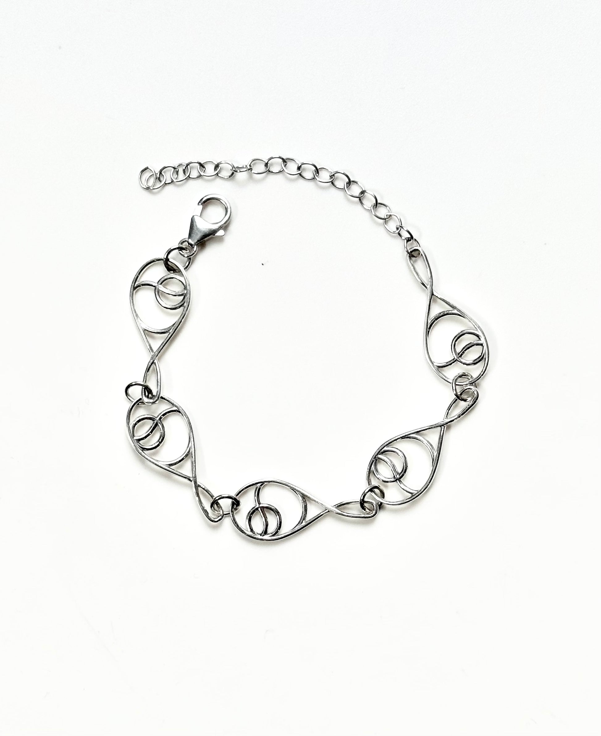 Deuce Tennis Links Bracelet sterling silver by Hannah Daye fine jewelry original design