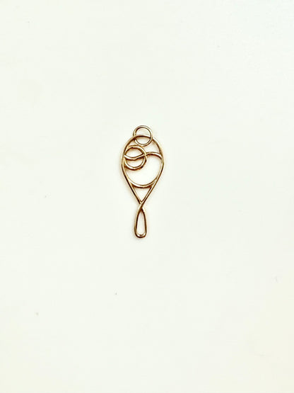Deuce Tennis Charm  14k gold 