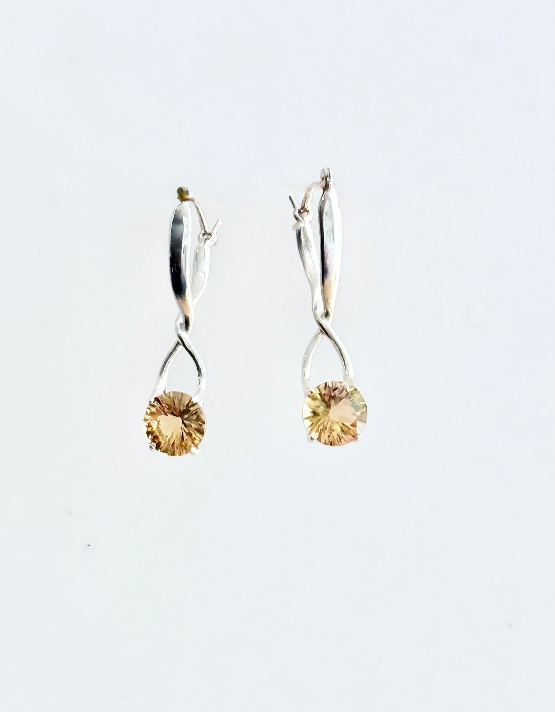 Brillante Earrings Citrine Sterlign Silver Hannah Daye fine jewelry original design hand crafted
