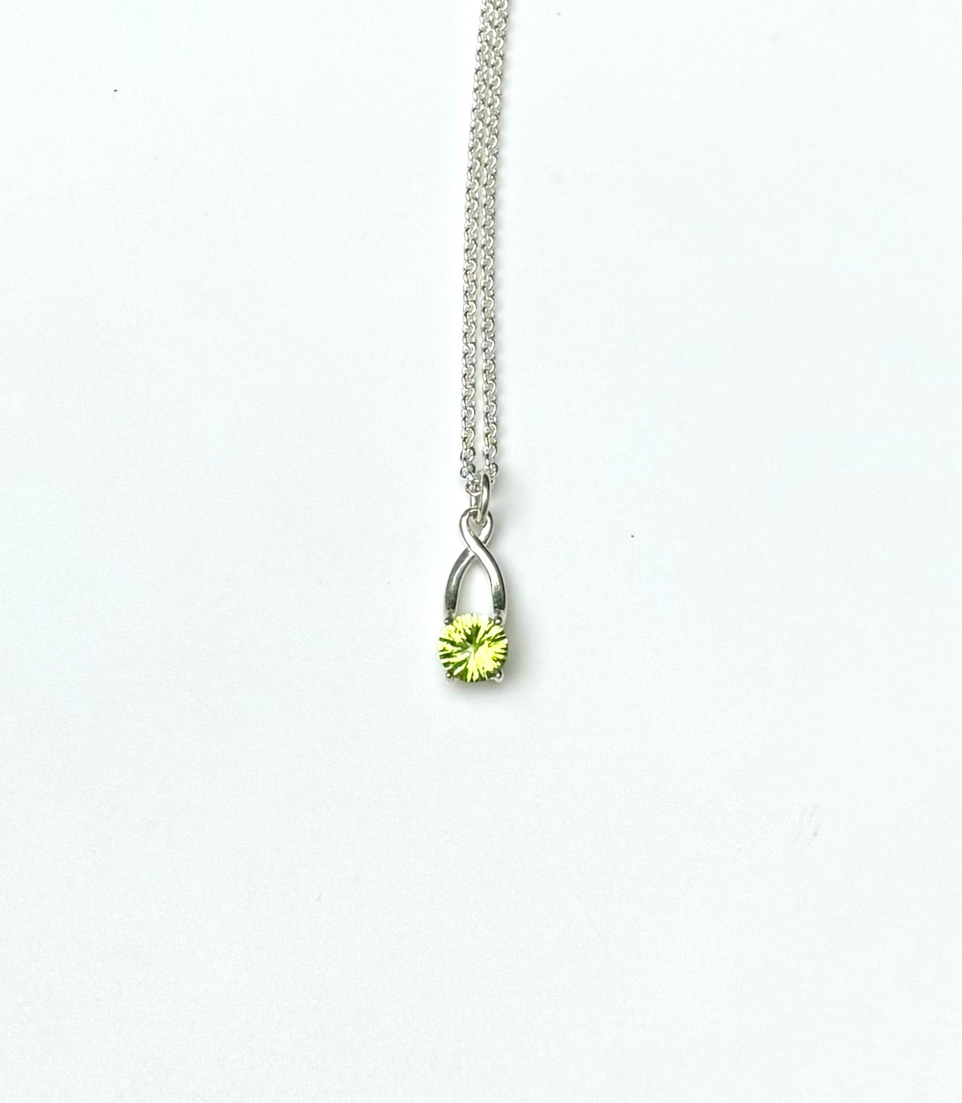 Peridot Brillante Charm pendant sterling silver by Hannah Daye jewelry