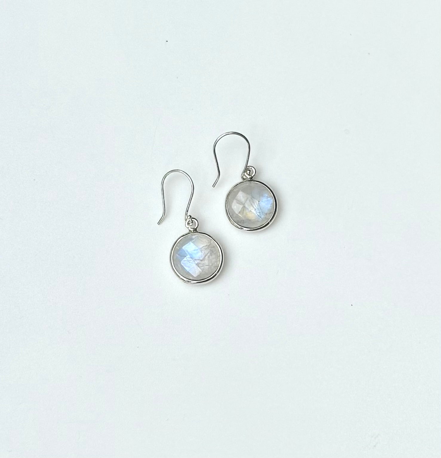 Single Rainbow Moonstone Drops Sterling Silver Hannah Daye jewelry