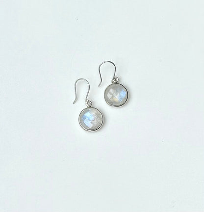 Single Rainbow Moonstone Drops Sterling Silver Hannah Daye jewelry