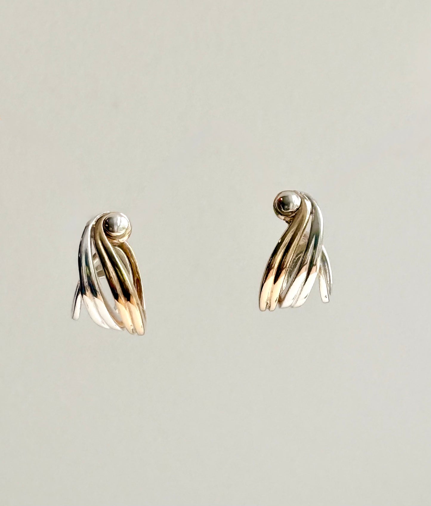 Aria Earrings - 14k Gold and Sterling Silver