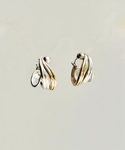Aria Earrings - 14k Gold and Sterling Silver