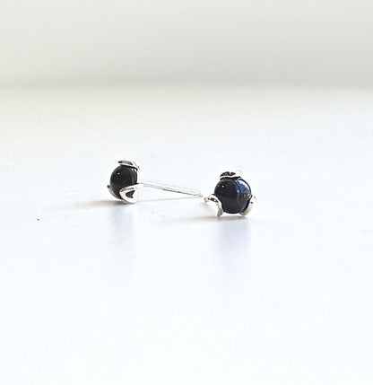 Deep Blue Sapphire Sterling Silver Earrings Hannah Daye