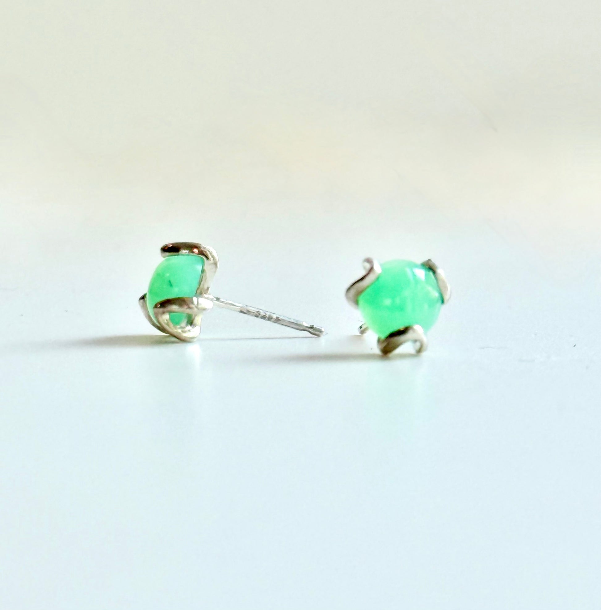 Fiore MAX stud earrings posts sterling silver by Hannah Daye & Co original designs