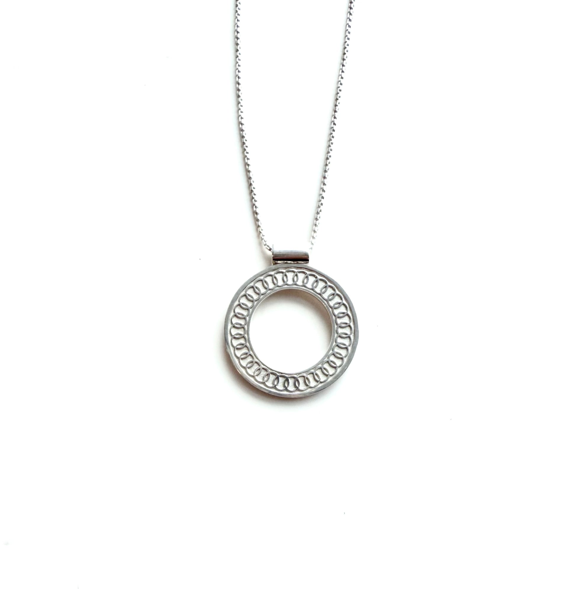 Oslo Sterling Silver pendant by Hannah Daye orignal design circles