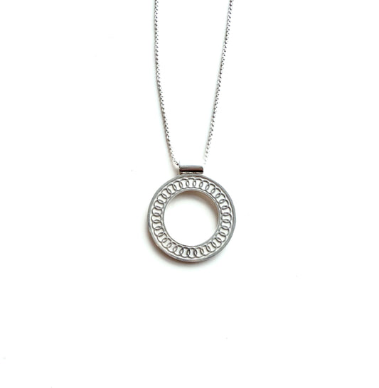 Oslo Sterling Silver pendant by Hannah Daye orignal design circles