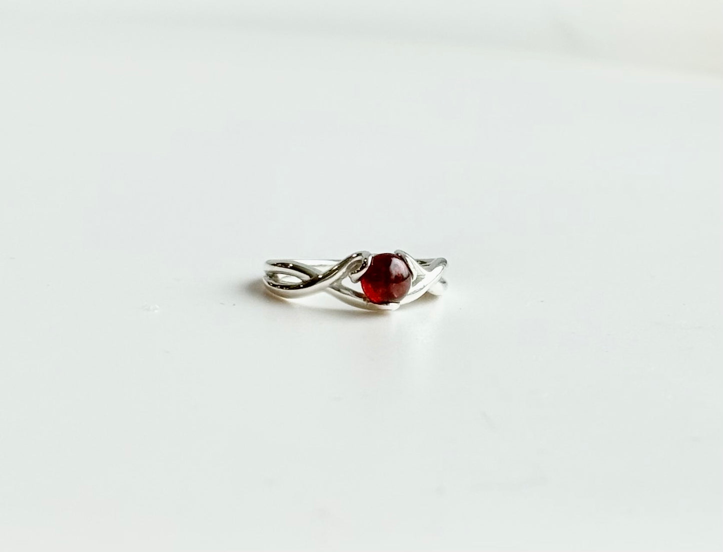 Garnet Fiore Sterling Silver Rig by Hannah Daye fine jewelry stackable rings