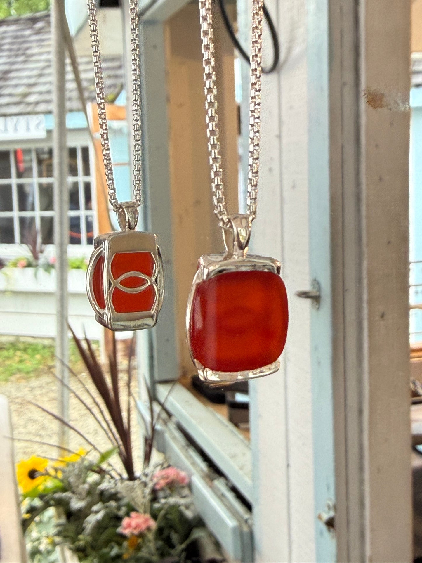 Milan Pendant - Carnelian - sterling silver - Hannah Daye & Co