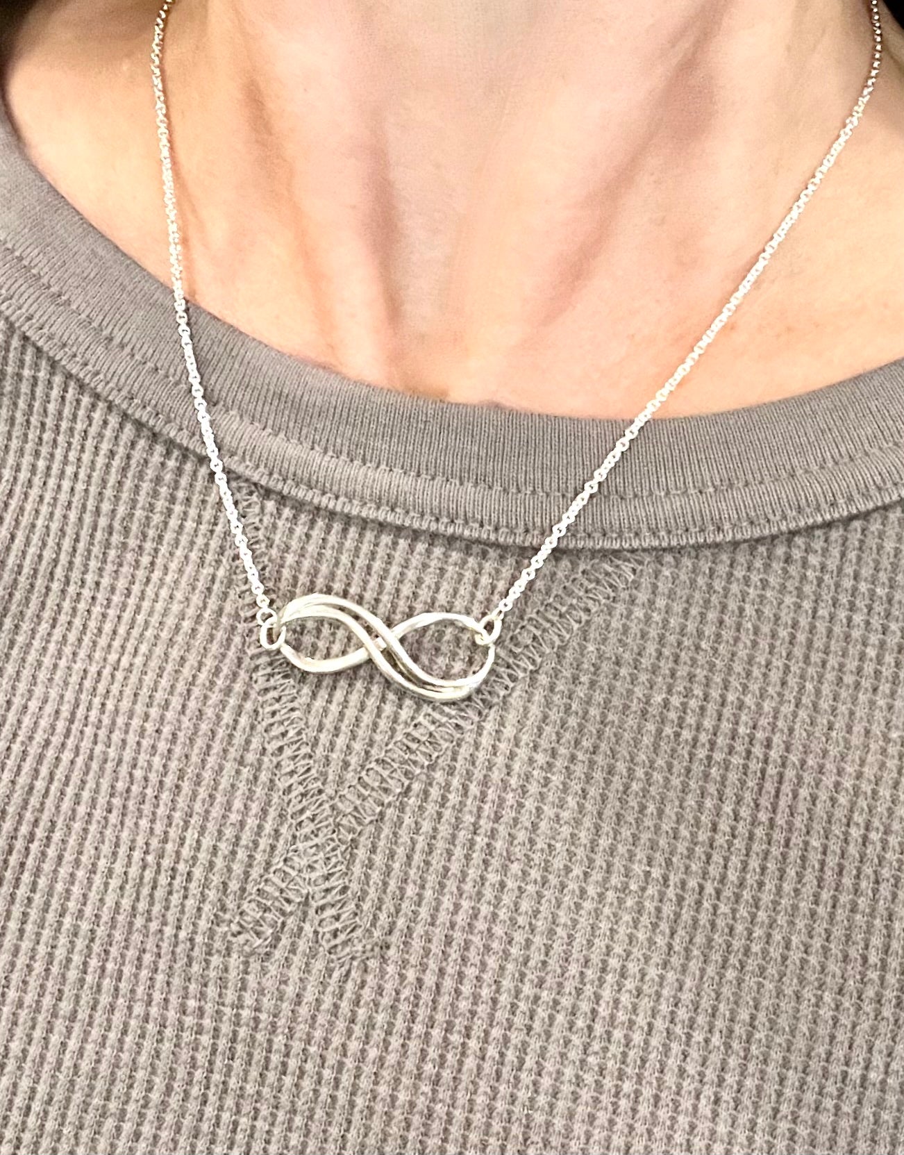 Infinity Charm necklace by Hannah Daye design jewelry