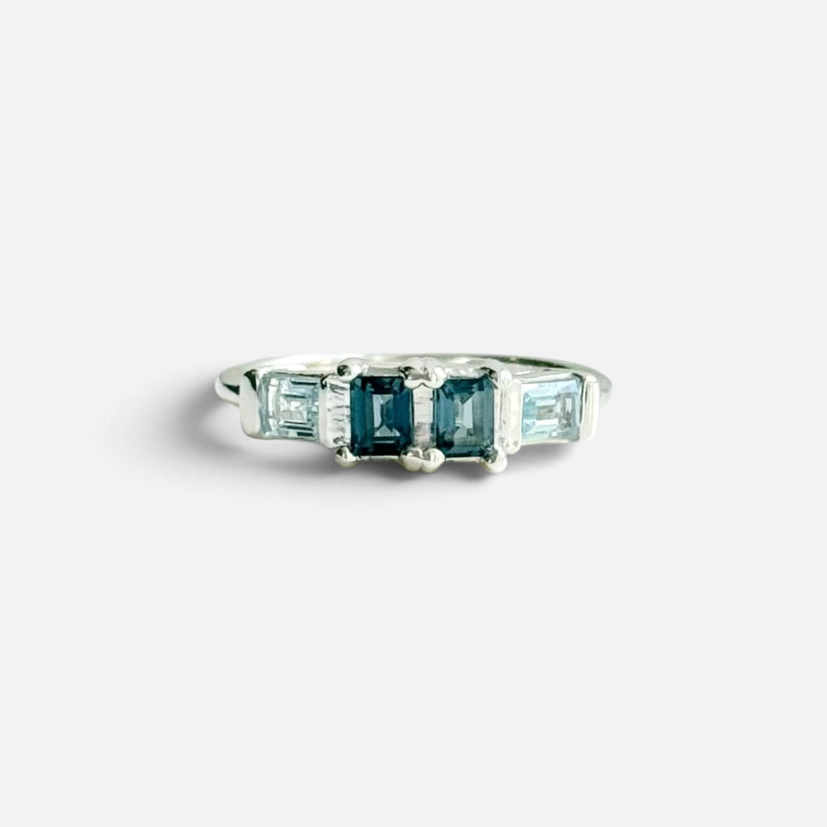 blue gemstone silver ring