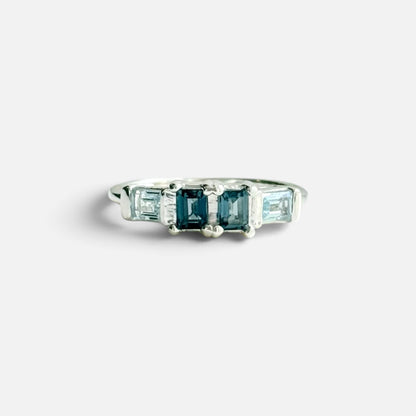 blue gemstone silver ring