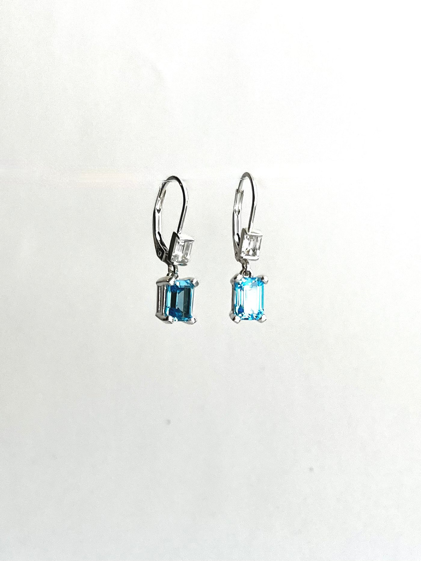 Swiss Blue Topaz sterling silver earrings - Lexi Collection - Hannah Daye & Company