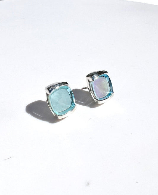 Milan Earrings - Sky Blue Topaz - Hannah Daye & Company