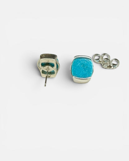 Milan Earrings - Turquoise - sterling silver - Hannah Daye & Co