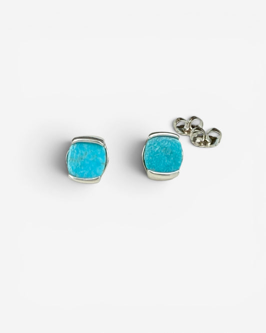 Milan Earrings - Turquoise - sterling silver - Hannah Daye & Co