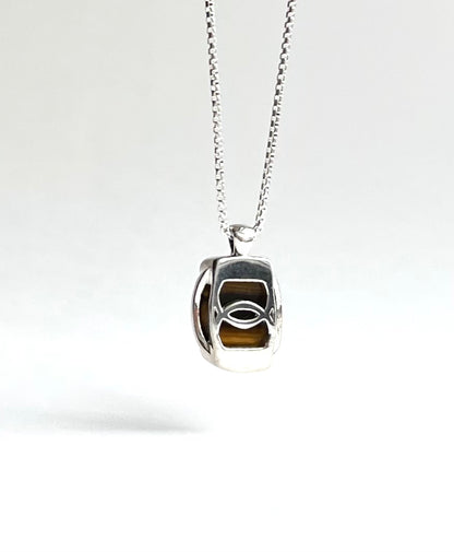 Milan Pendant tiger eye sterling silver handcrafted Hannah Daye & Co