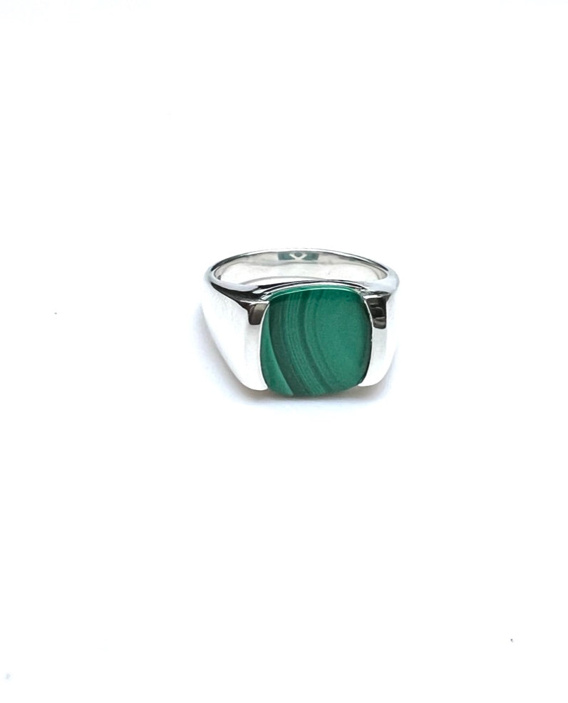 Milan Piccolo Ring - Malachite - Hannah Daye & Company