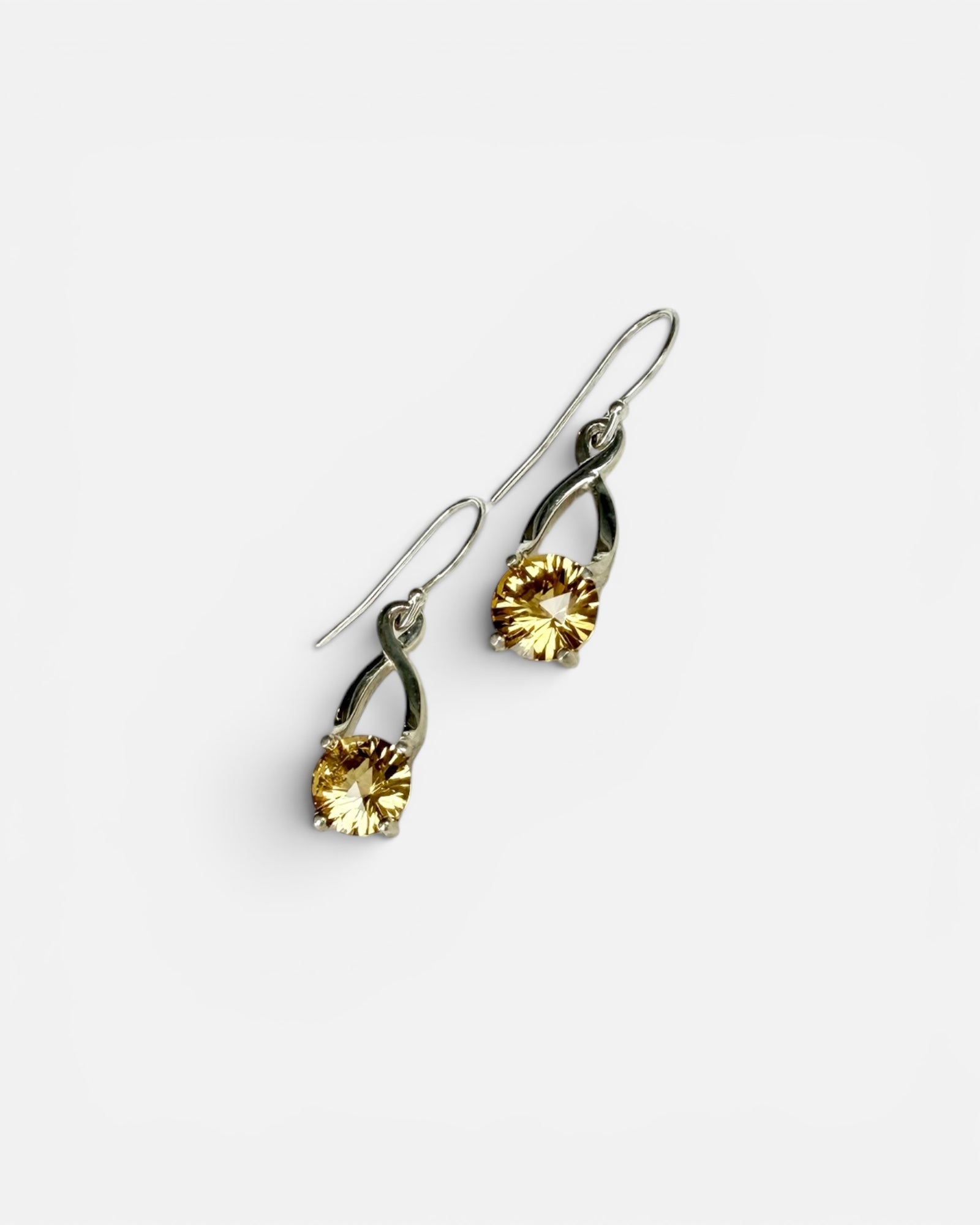 Brillante Drop Earrings - Citrine - sterling silver - Hannah Daye & Co