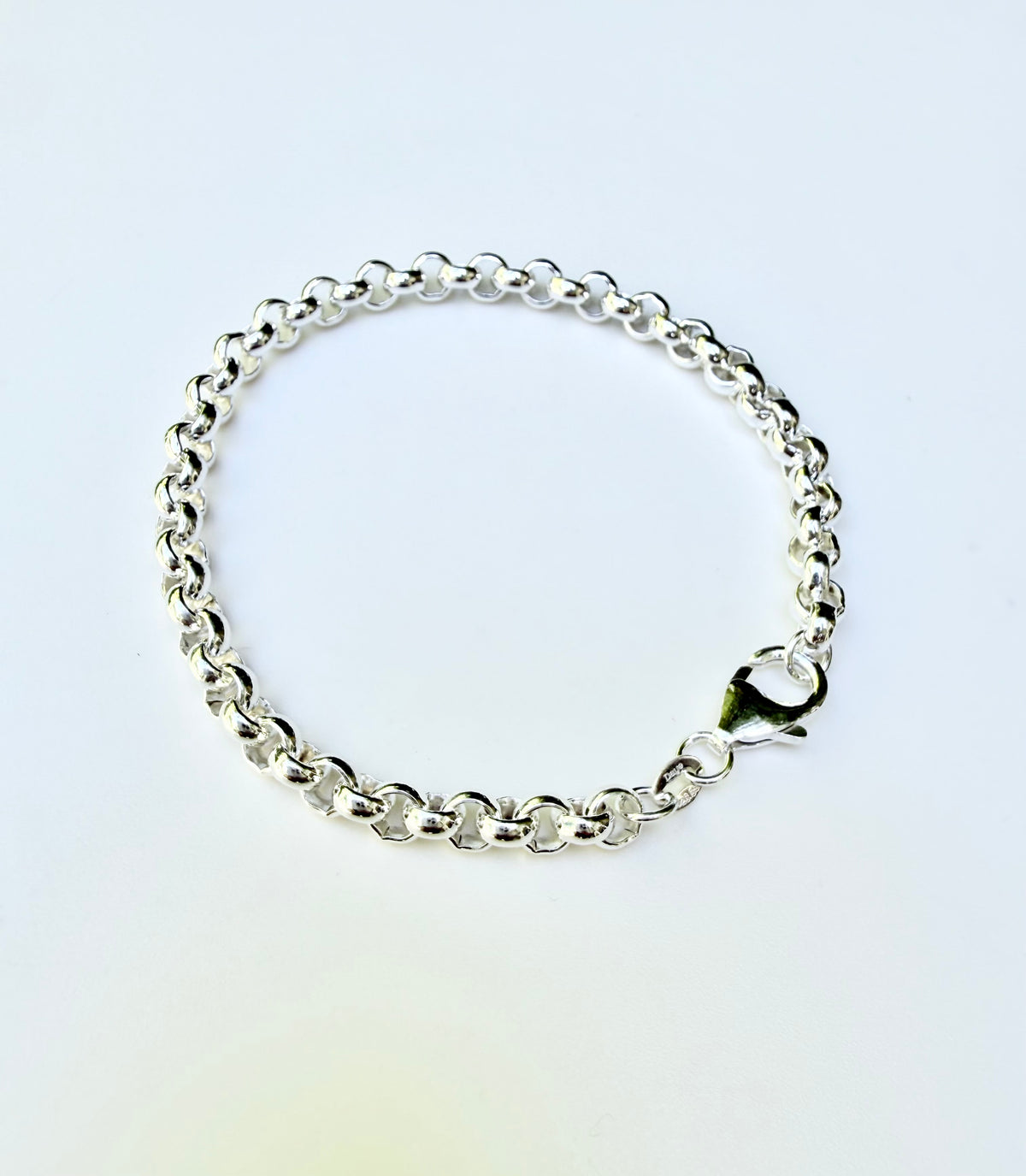 Sterling Silver Bracelet on white background