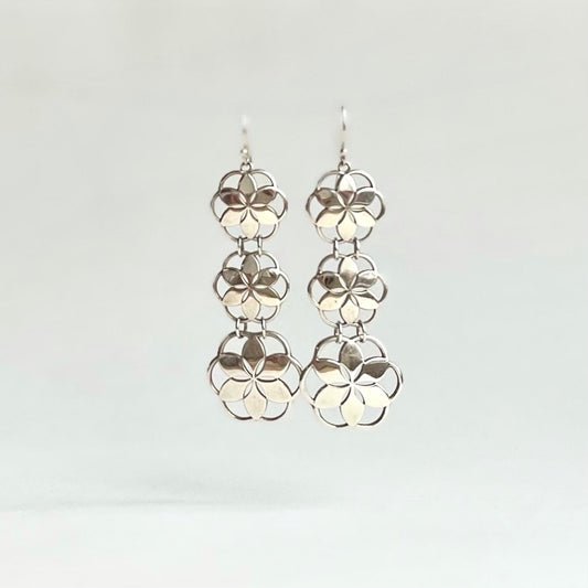 Handcrafted sterling silver earrings - Rosette Collection - Hannah Daye & Company