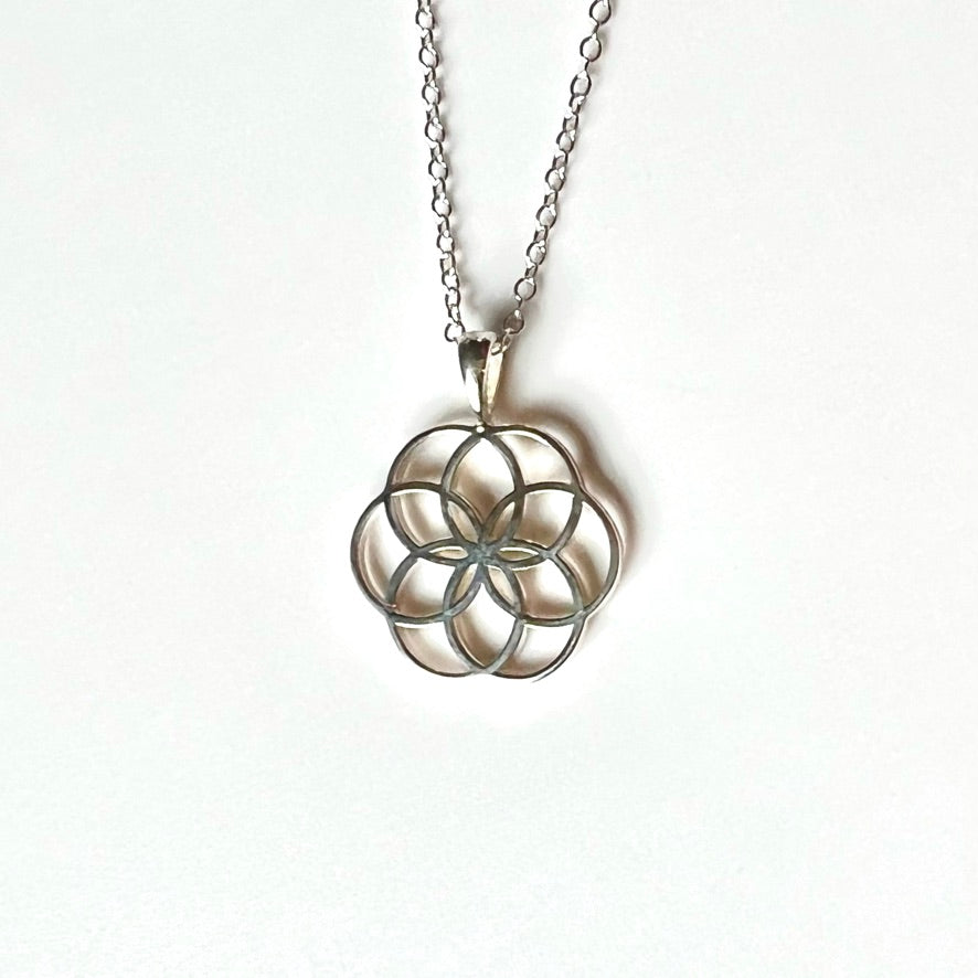 Handcrafted sterling silver pendant - Fiore Collection - Hannah Daye & Company