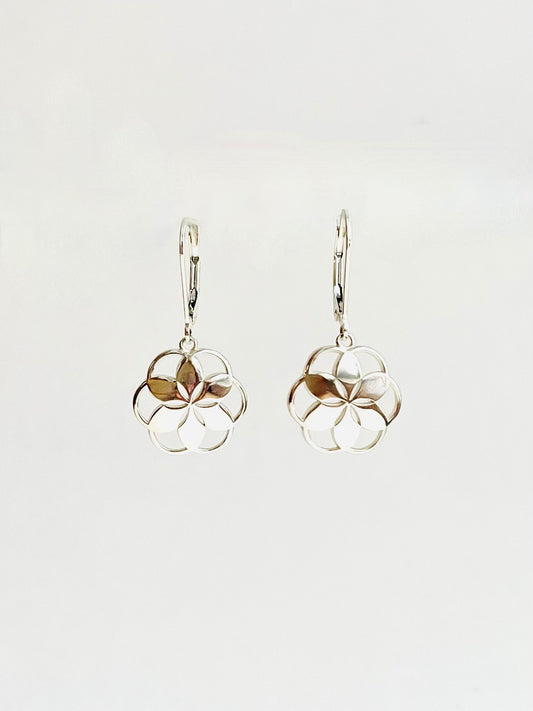 Rosette Piccolo Drop Earrings with Leverbacks - Hannah Daye & Company