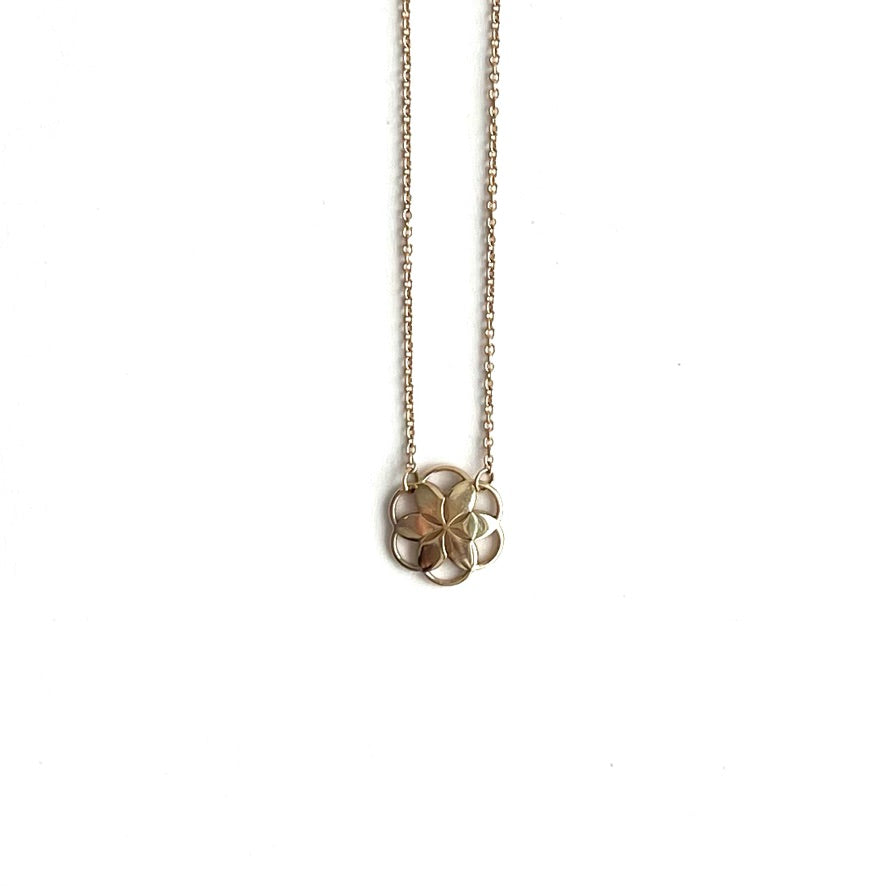 Handcrafted 14k gold necklace - Rosette Collection - Hannah Daye & Company