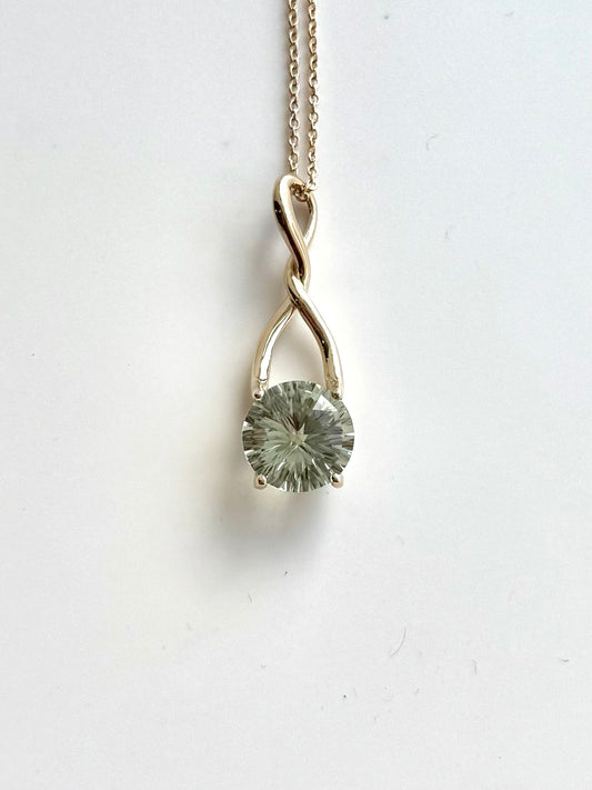 Brillante Pendant 14k Gold - Green Amethyst - Hannah Daye & Company