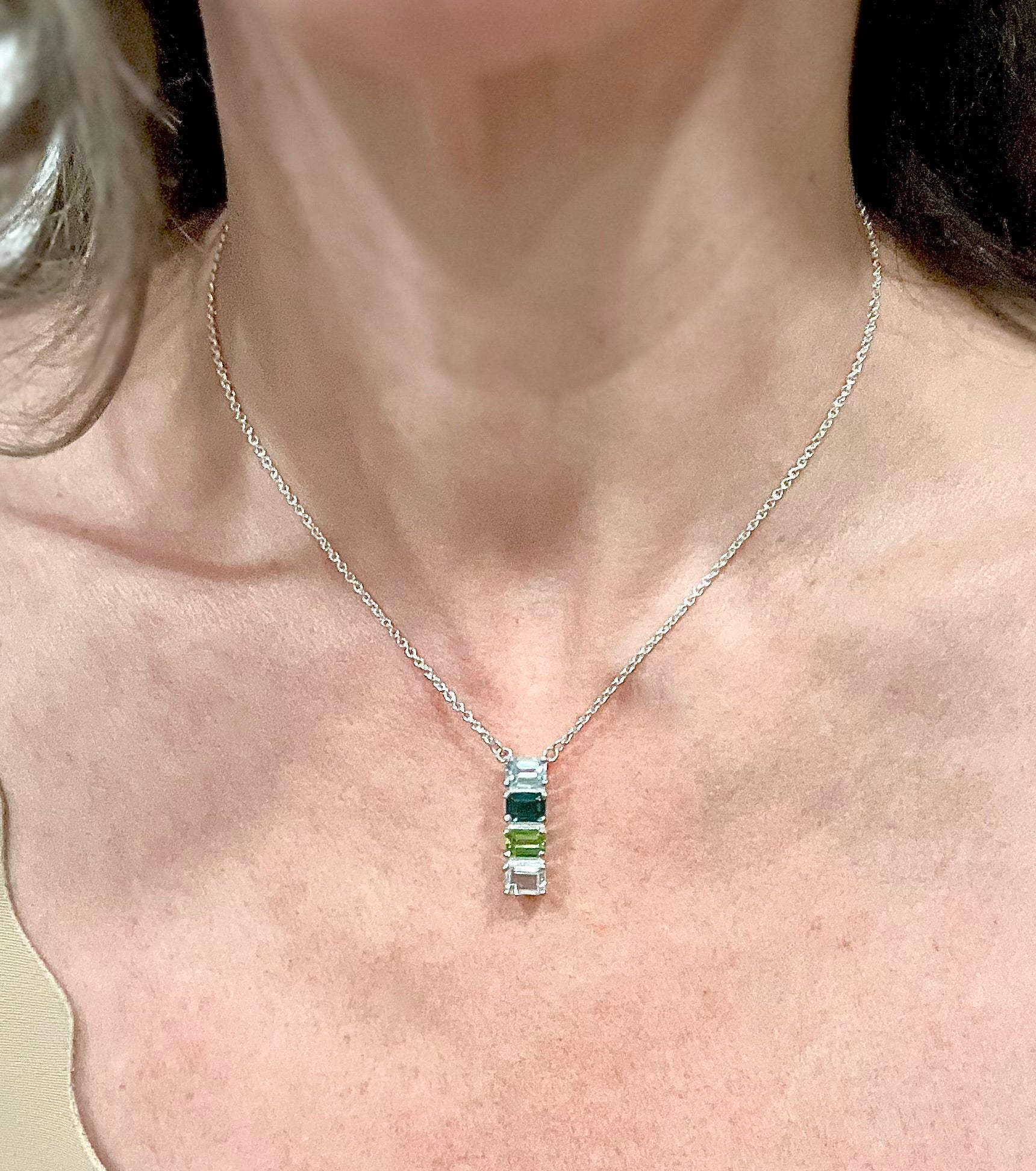 Lexington Bar Necklace - Various Gemstones - Hannah Daye & Company
